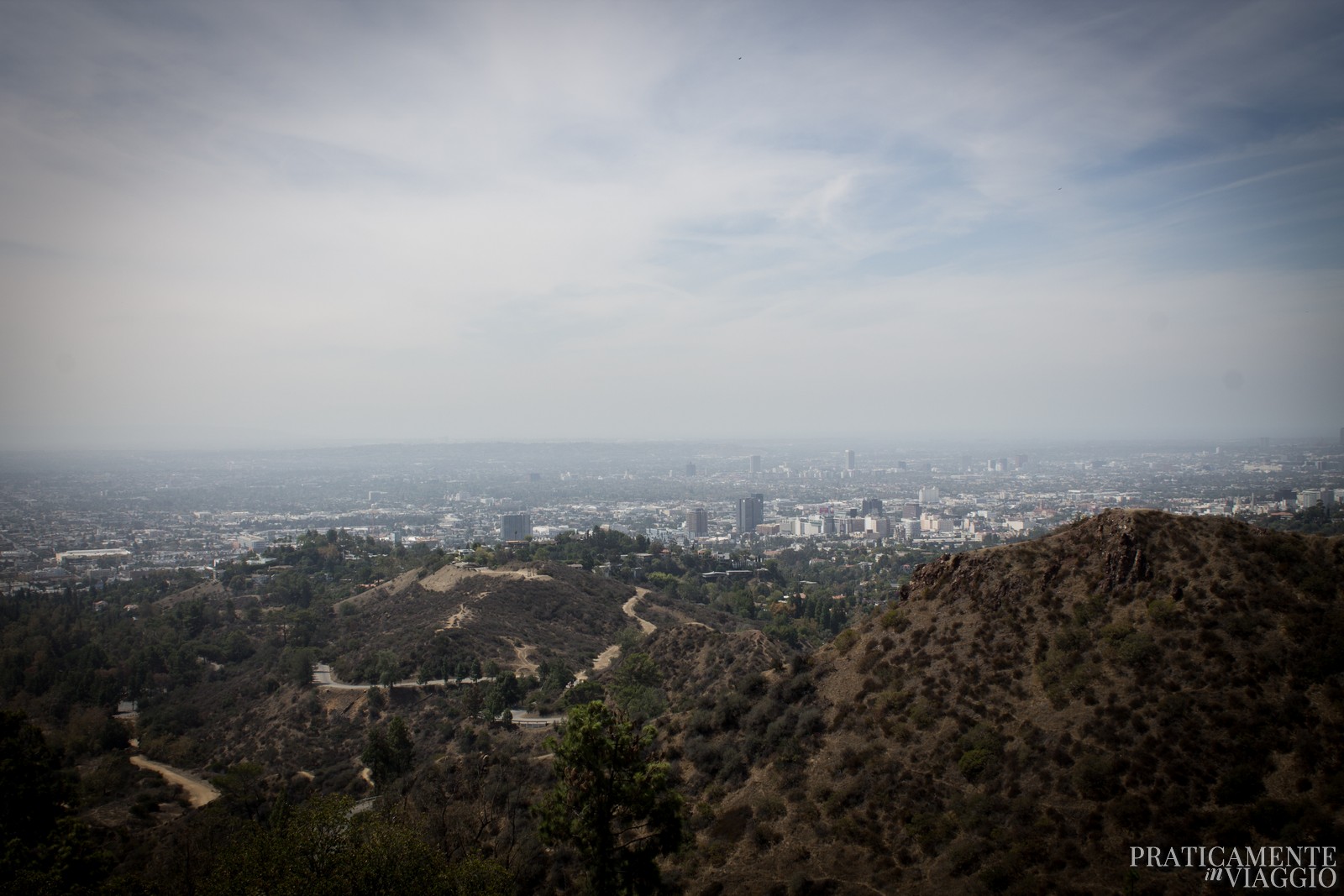 Vista su Los Angeles dai sentieri del Griffith Park